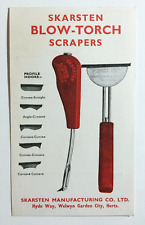 Skarsten Blow Torch Scrapers Vintage Advertising Card Welwyn Garden City England