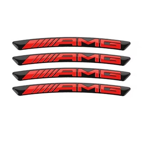 Amg alloy wheel badge decal - badge,