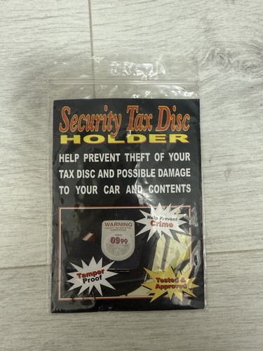 Security tax disc holder - security,