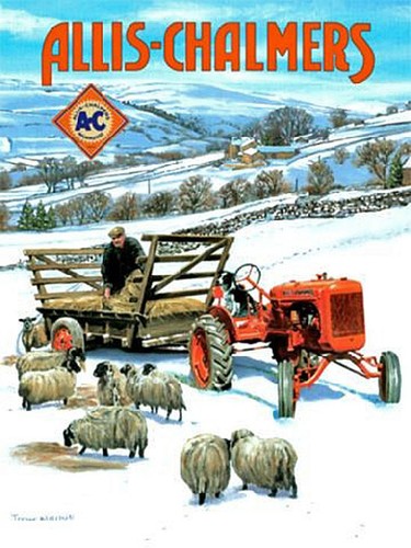 Allis chalmers tractor - tractor, snow