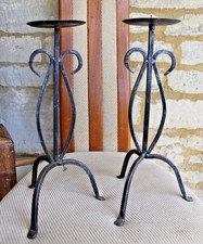 PAIR Tall Floor Standing Metal