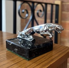 Jaguar Vintage Leaping Cat Car Mascot Hood Ornament Chrome 5 Inch