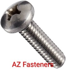 10-32 (3/16) UNF Pan Phillips Head Machine Screws A2 Stainless Steel