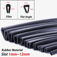 Black Rubber U Channel Edging Trim Seal Door Window Edge Protector Strip U-shape