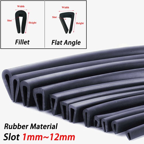 Black rubber channel edging - u,