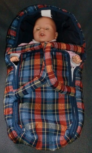 Dolls soft carry cot approx - cot,