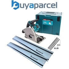 Makita DSP600ZJ 36v Twin 18v Brushless Plunge Cut Circular Saw 2x1.5m Guide Rail