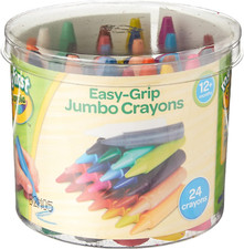 MyFirst Jumbo Crayons 24-Pack, Easy-Grip Assorted Colors for Toddlers 12+ Months
