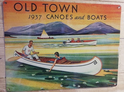 Vintage old town canoes and
