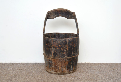 Old vintage wooden rice - old,