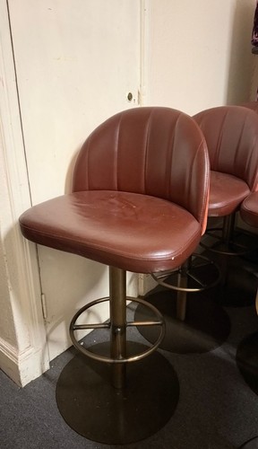 Bar stool vintage brown - bar,