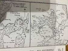 VINTAGE SEA CHART / NAUTICAL MAP 1971 - Scalloway, Vaila Sound  - Frame?