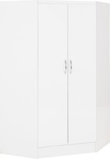 Nevada 2 Door Corner Wardrobe Bedroom Corner Wardrobes In White Gloss