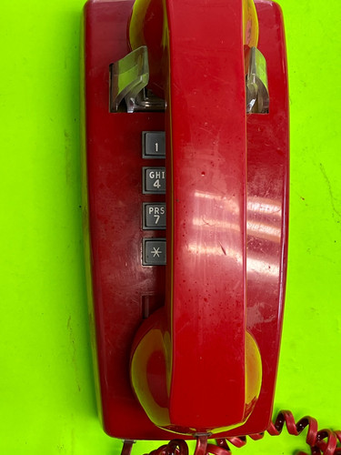 Vintage red itt rotary dial - vintage,