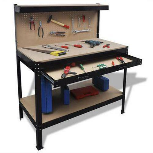 Garage workbench with pegboard - with,