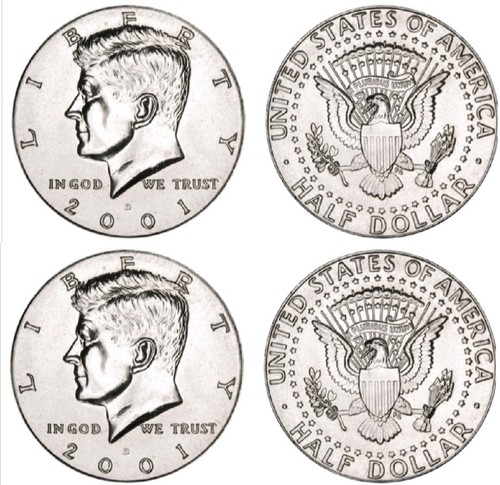 Usa 2001 kennedy half - usa, $