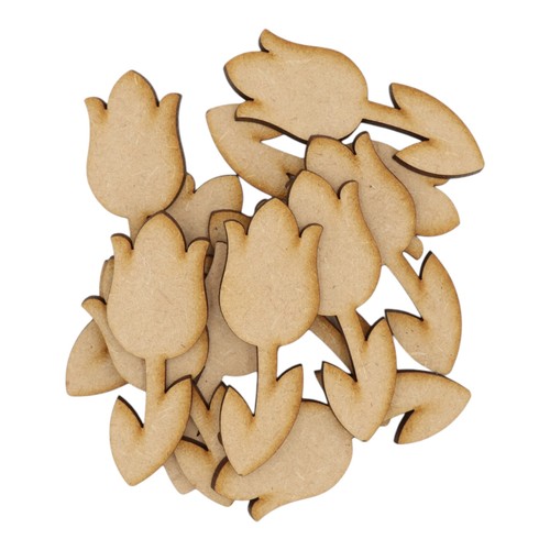 Wooden tulip flower mdf - wooden,