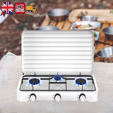 Portable Gas Stove 3 Burner Desktop Cooker Cooktop LPG Outdoor Camping Caravan
