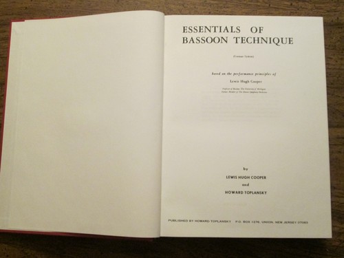 Essentials bassoon - 'essentials, of
