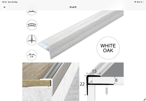 Aluminium stair nosing wood - aluminium,