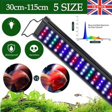 Marine Aquarium LED Light Lighting 30-115cm Aqua Fish Tank Full Spectrum Lamp UK