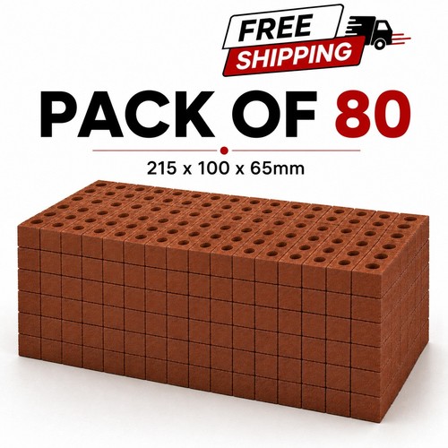 Red engineering bricks - red,