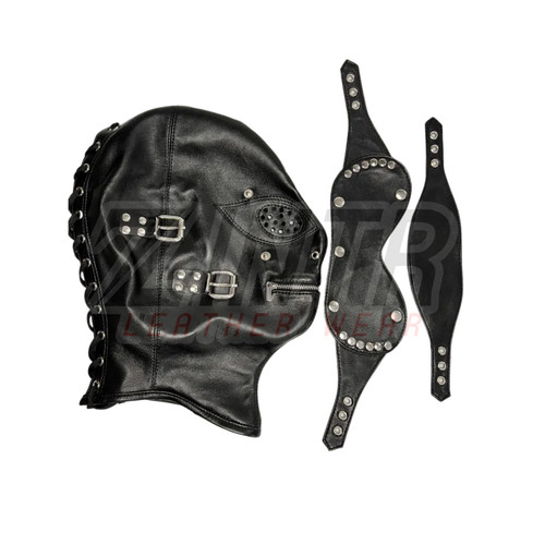 Genuine leather hood - leather,