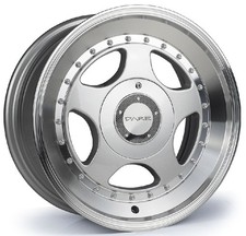 Alloy Wheels 15" Dare DR-F5-SL Silver Polished Lip For Toyota MR2 [Mk1] 84-89