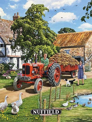 Nuffield tractor pond scene - pond,