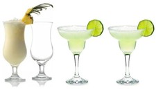 4x Cocktail glasses (2x