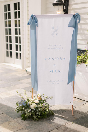 Modern fabric wedding welcome - fabric,