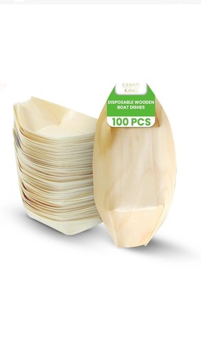 100x bamboo food boats sushi - food,