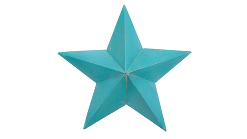 Large turquoise metal barn - large,