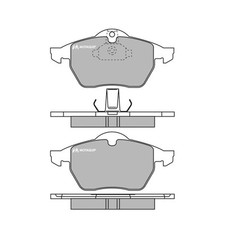 Brake Pads Set For Opel Calibra A 2.5i V6 Front Motaquip 09198688 1605036