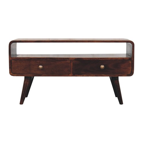 Retro scandi walnut curved - scandi,