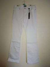 Nova Men Comell Stacked Skinny Flare Jeans White Denim Size 36 New