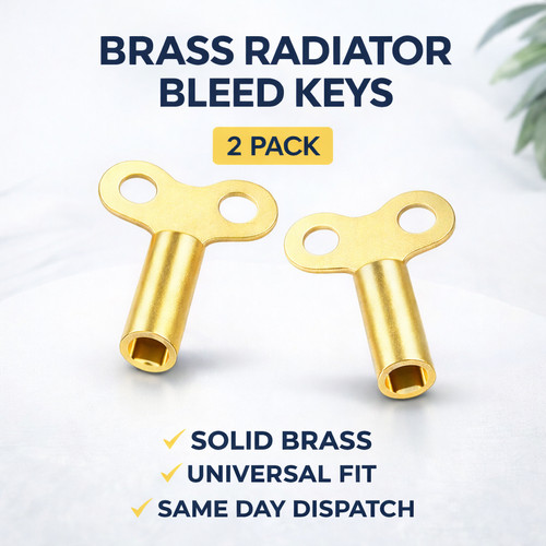 Solid brass radiator bleed - radiator, key