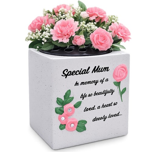 Memorial grave flower pot - flower,