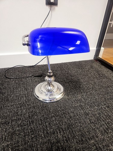 Vintage bankers lamp with - vintage,