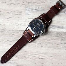 Leather Bund Pad for watch straps 18 -26 mm Hand made Cuff Band wristwatch strap