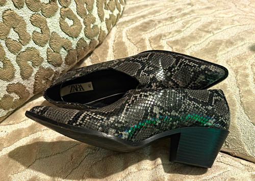 Zara black grey - snake, print