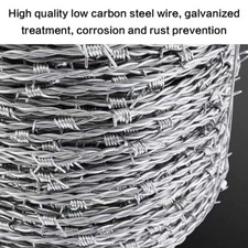 200m Galvanised Barbed Wire