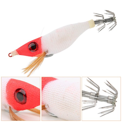 Glow squid jig lure red - squid, head