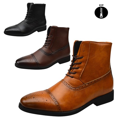 Mens brogue zip - mens,