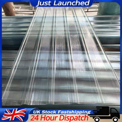 5pcs clear corrugated frp - clear,
