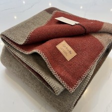 Get The Gallop Sharktooth Wool Blanket Large 130x180 Red/brown RRP £116 BNWT