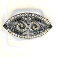 Enamel Art Deco Revival Brooch