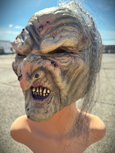 Scary witch evil latex mask - scary,