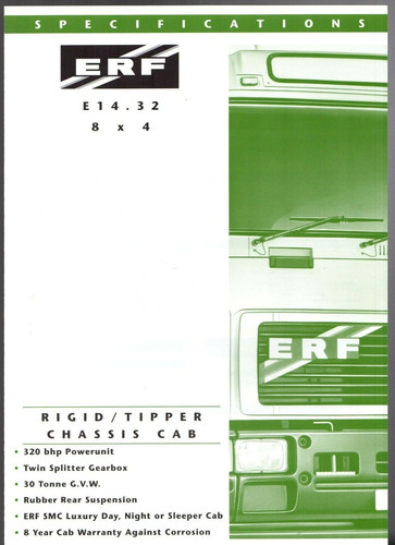 Erf e14 8x4 rigid - 8x4, tipper
