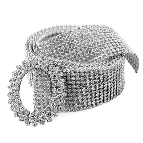 Fashion belt silver rhinestone - fashion,